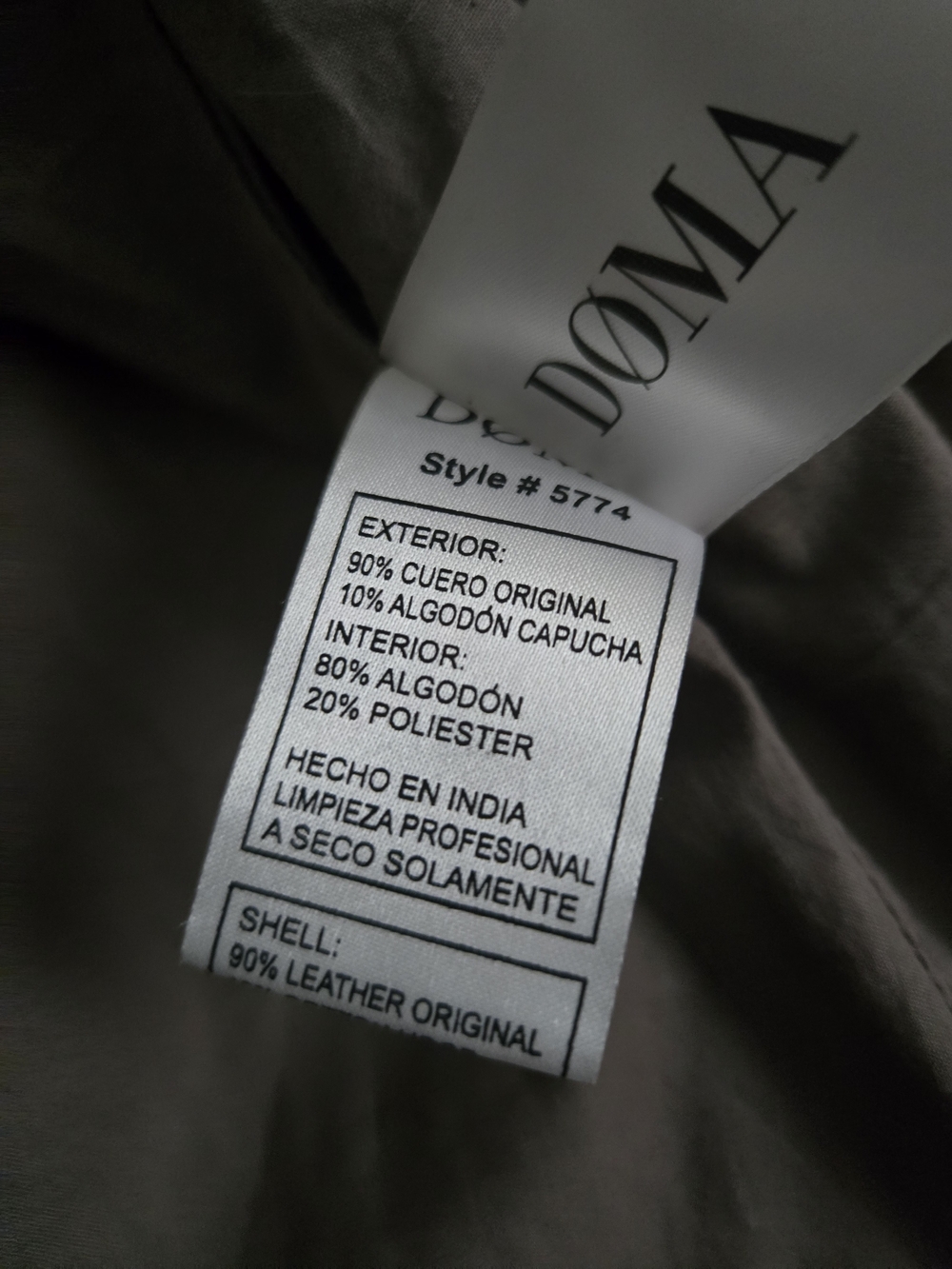 DOMA Women's Brown Leather Zip Jacket - Picture 5 of 11